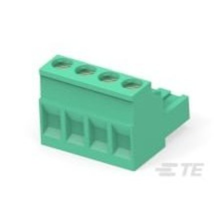 TE CONNECTIVITY 4 POS 5.08MM R/A PLUG TRM BLK 796634-4